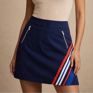 Tail Activewear Skort Women’s Size 6 Navy, Red, White, Blue Striped Tennis Golf